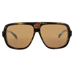 New! BUGATTI 06-DT Stylish Dark Tortoise Aviator Luxury Sunglasses, Authentic